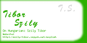 tibor szily business card